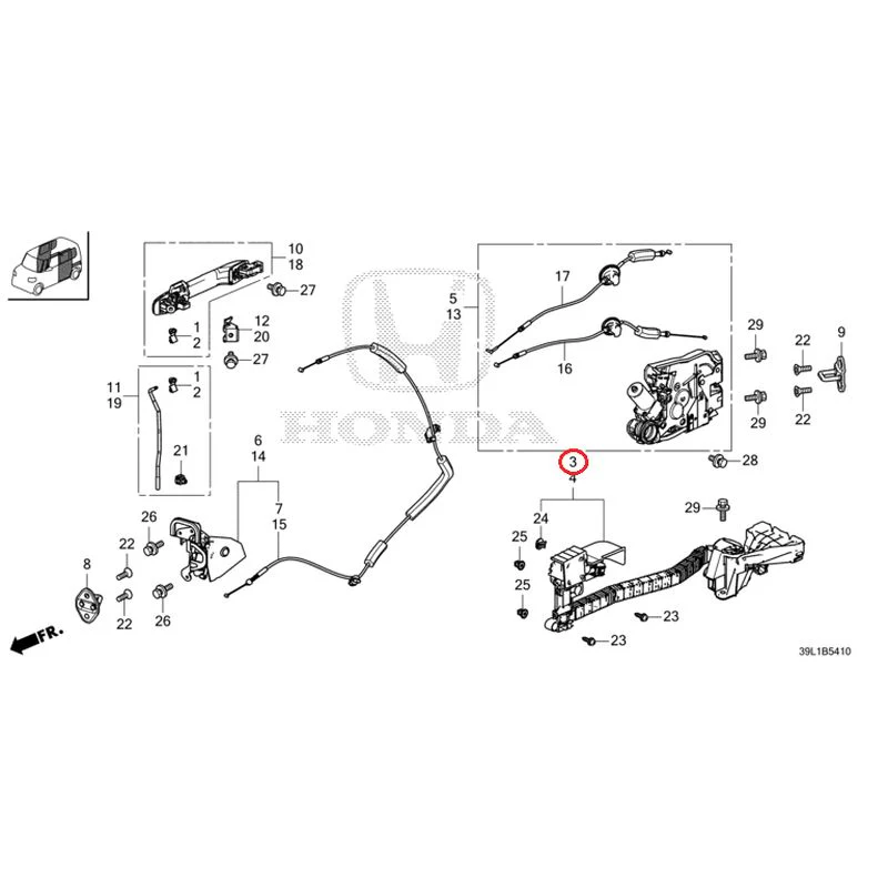 [NEW] JDM HONDA N-BOX JOY JF6 2025 Sliding Door Lock/Outer Handle GENUINE OEM - Image 4