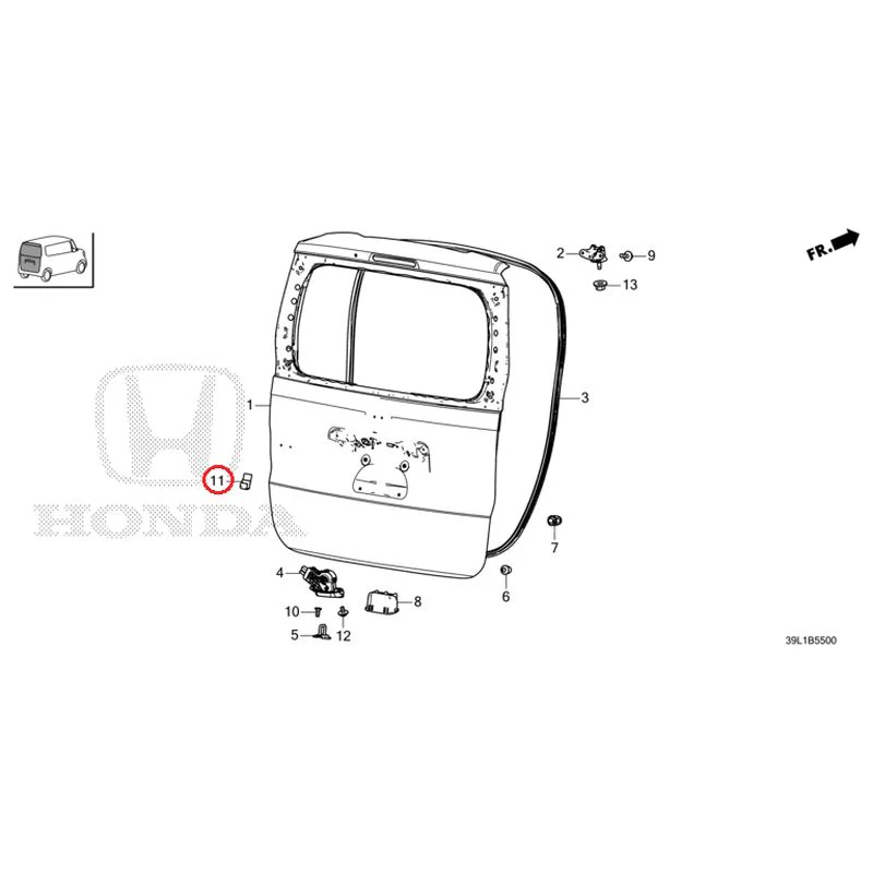 [NEW] JDM HONDA N-BOX JOY JF6 2025 Tailgate GENUINE OEM - Image 12