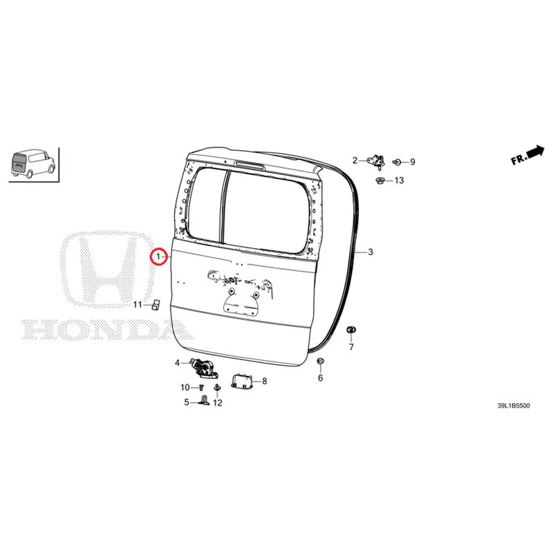 [NEW] JDM HONDA N-BOX JOY JF6 2025 Tailgate GENUINE OEM - Image 2