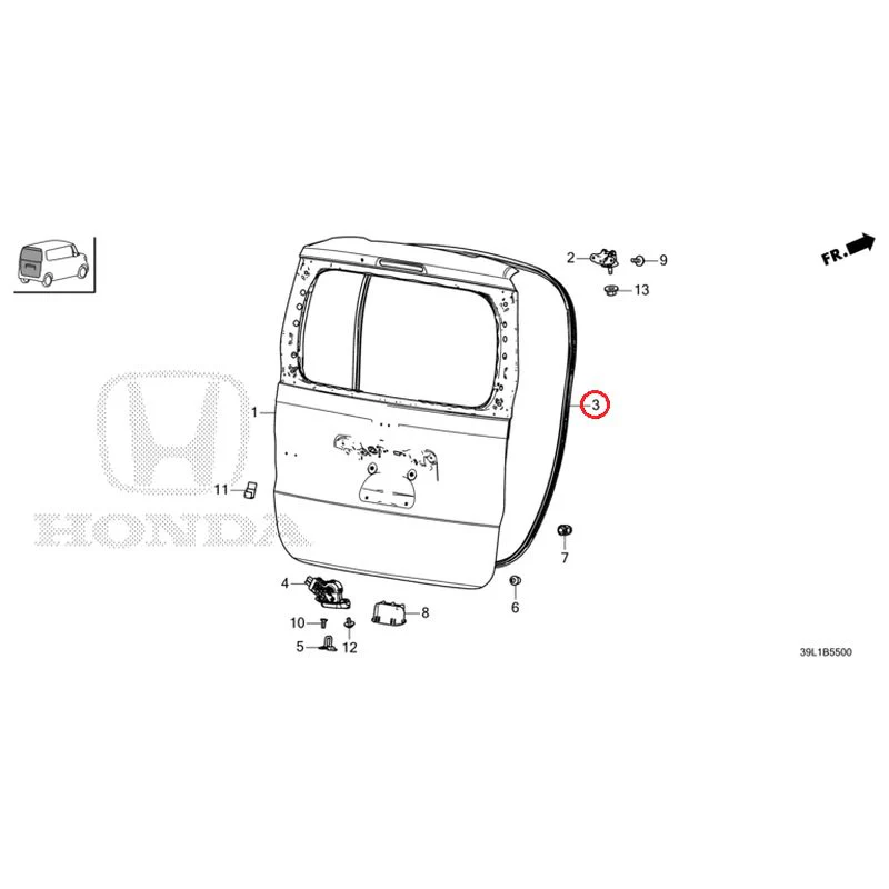 [NEW] JDM HONDA N-BOX JOY JF6 2025 Tailgate GENUINE OEM - Image 4
