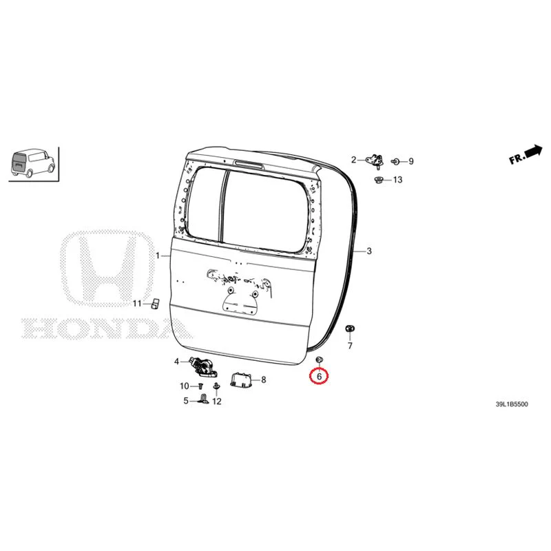 [NEW] JDM HONDA N-BOX JOY JF6 2025 Tailgate GENUINE OEM - Image 7