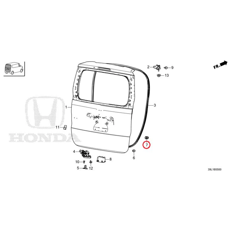 [NEW] JDM HONDA N-BOX JOY JF6 2025 Tailgate GENUINE OEM - Image 8