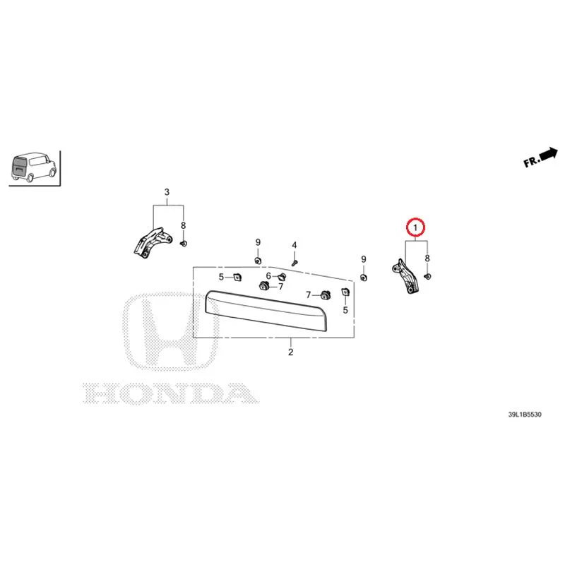 [NEW] JDM HONDA N-BOX JOY JF6 2025 Tailgate Garnish GENUINE OEM - Image 2