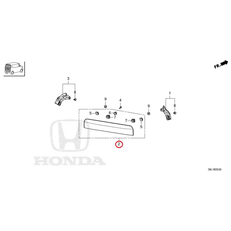 [NEW] JDM HONDA N-BOX JOY JF6 2025 Tailgate Garnish GENUINE OEM - Image 3