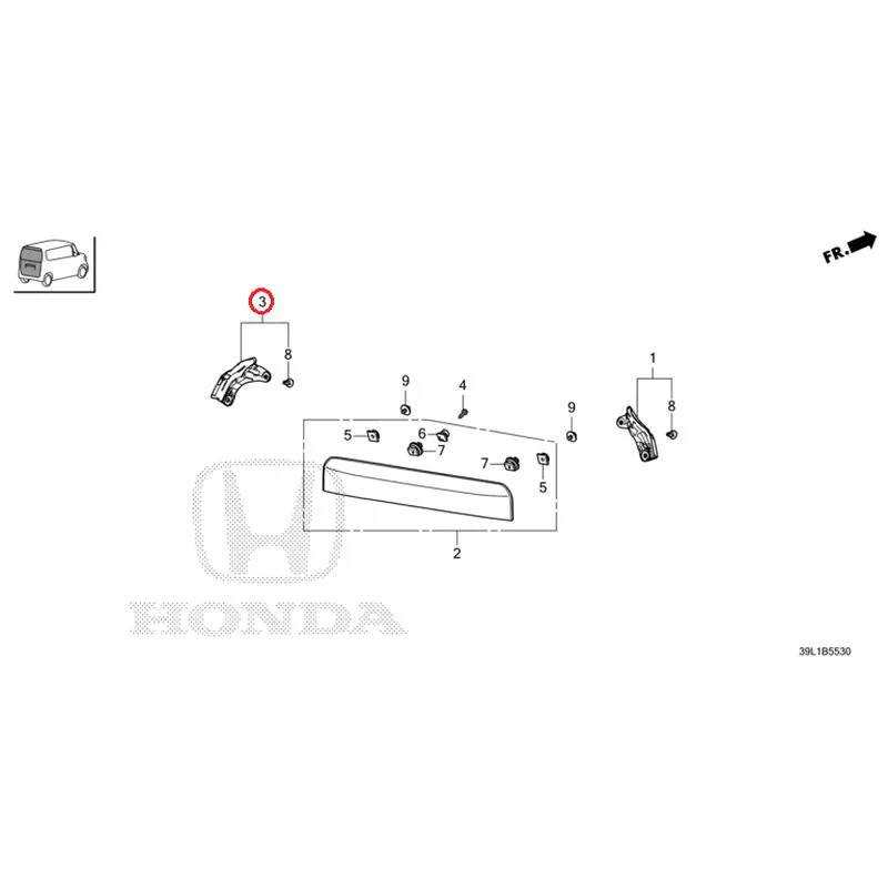 [NEW] JDM HONDA N-BOX JOY JF6 2025 Tailgate Garnish GENUINE OEM - Image 4