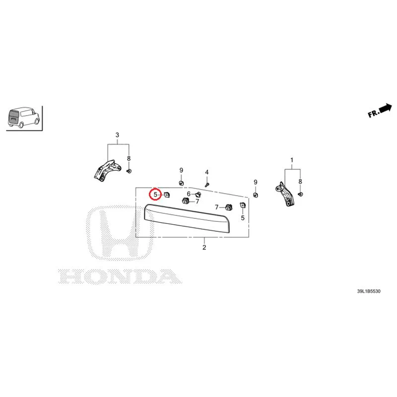 [NEW] JDM HONDA N-BOX JOY JF6 2025 Tailgate Garnish GENUINE OEM - Image 6