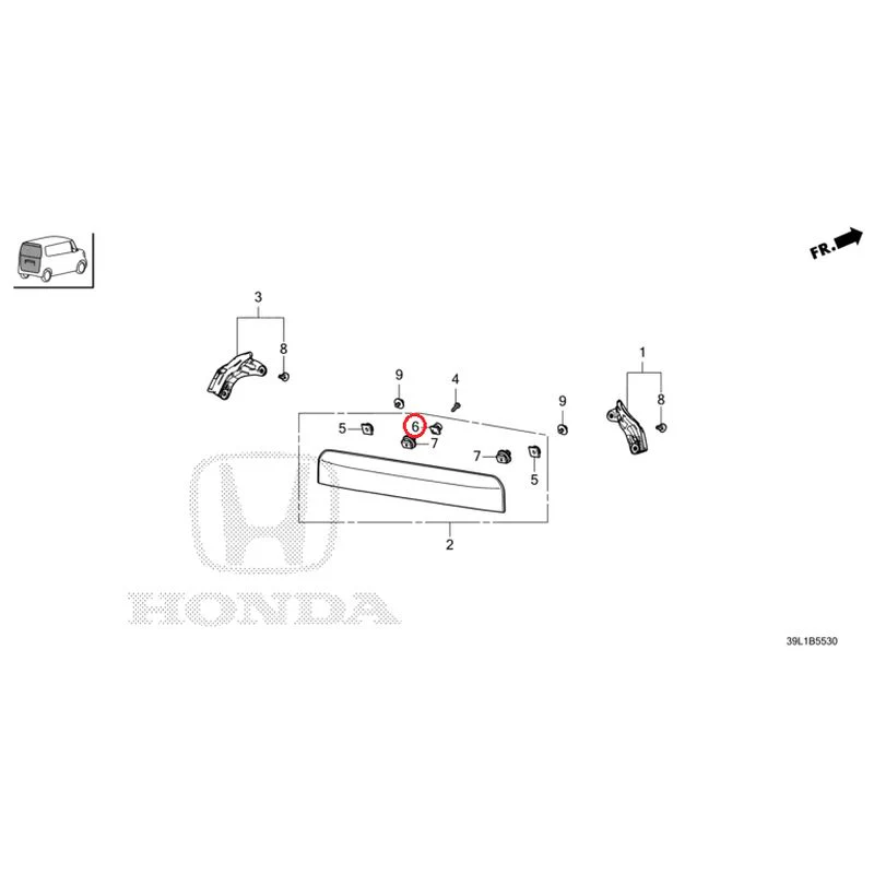[NEW] JDM HONDA N-BOX JOY JF6 2025 Tailgate Garnish GENUINE OEM - Image 7