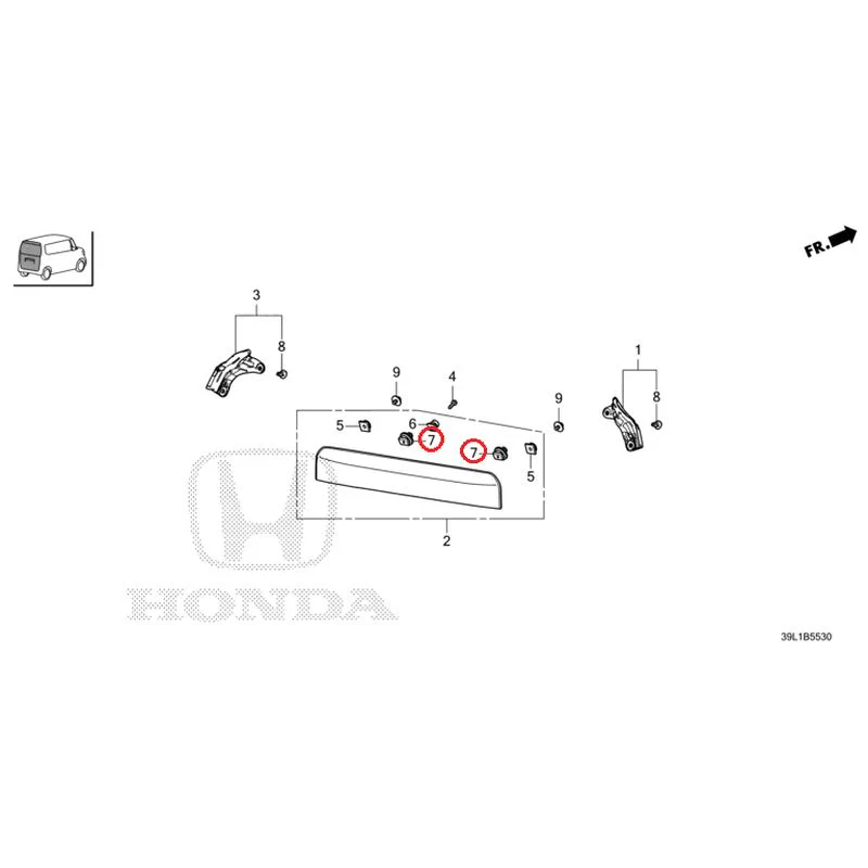 [NEW] JDM HONDA N-BOX JOY JF6 2025 Tailgate Garnish GENUINE OEM - Image 8