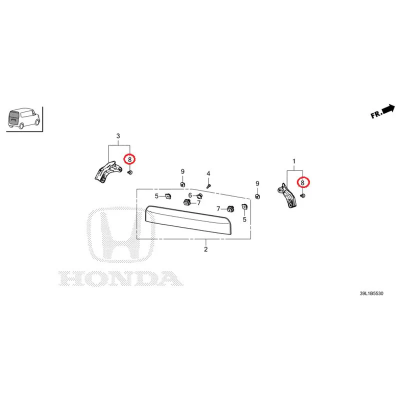 [NEW] JDM HONDA N-BOX JOY JF6 2025 Tailgate Garnish GENUINE OEM - Image 9