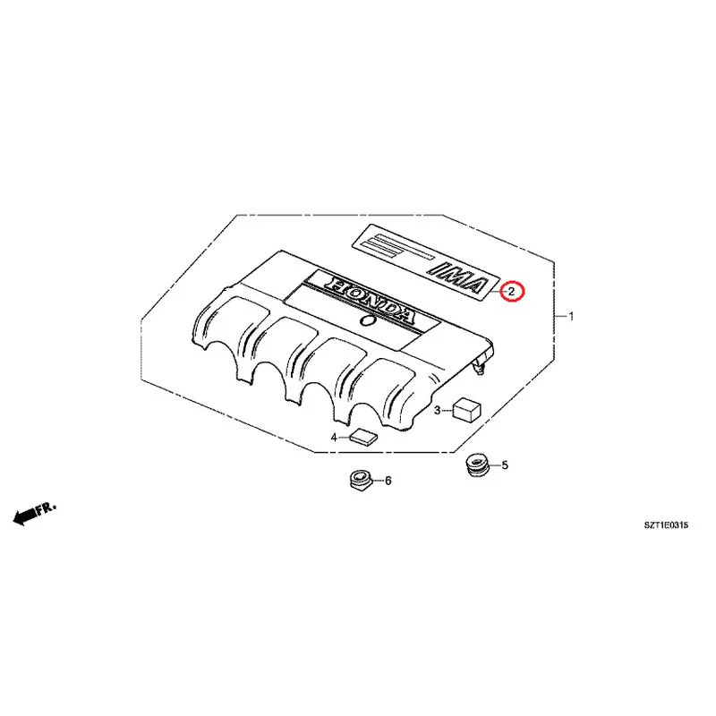 [NEW] JDM HONDA CR-Z ZF1 2012 Engine Cover GENUINE OEM - Image 3