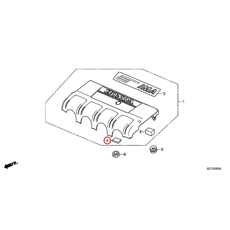 [NEW] JDM HONDA CR-Z ZF1 2012 Engine Cover GENUINE OEM - Image 5