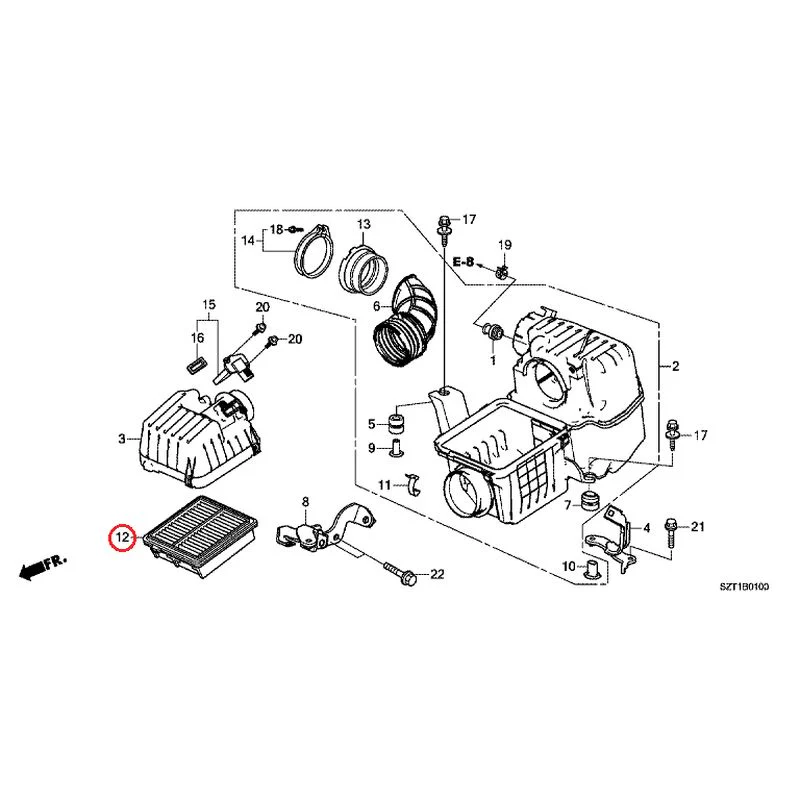 [NEW] JDM HONDA CR-Z ZF1 2012 Air Cleaner GENUINE OEM - Image 13