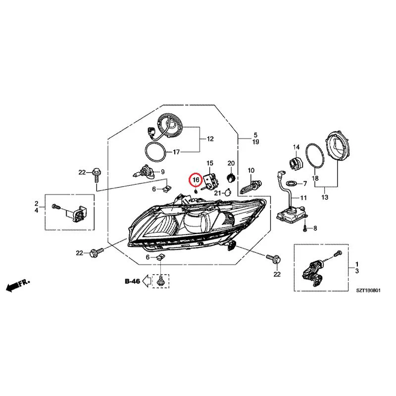 [NEW] JDM HONDA CR-Z ZF1 2012 Headlight (Hid) GENUINE OEM - Image 17