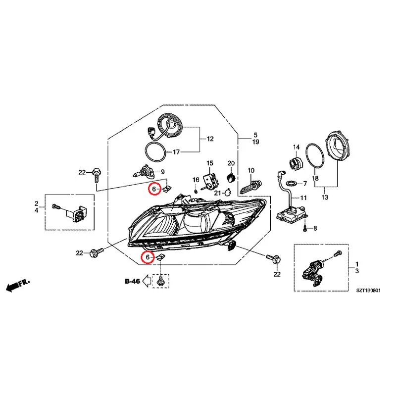 [NEW] JDM HONDA CR-Z ZF1 2012 Headlight (Hid) GENUINE OEM - Image 7