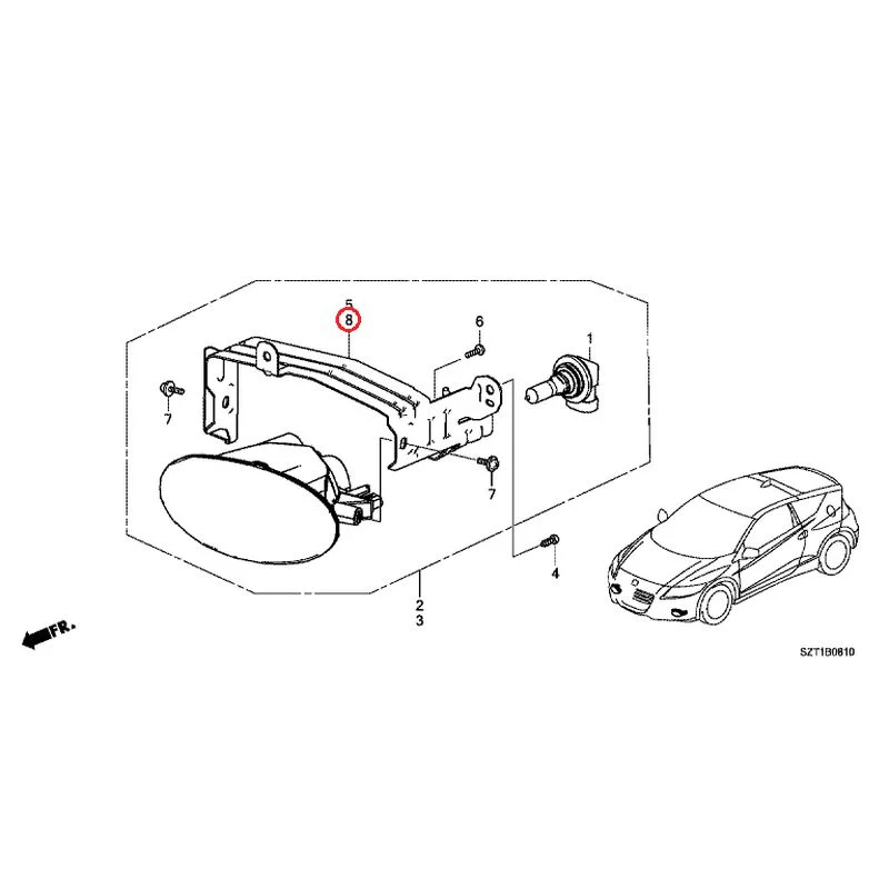 [NEW] JDM HONDA CR-Z ZF1 2012 Fog Lights GENUINE OEM - Image 10
