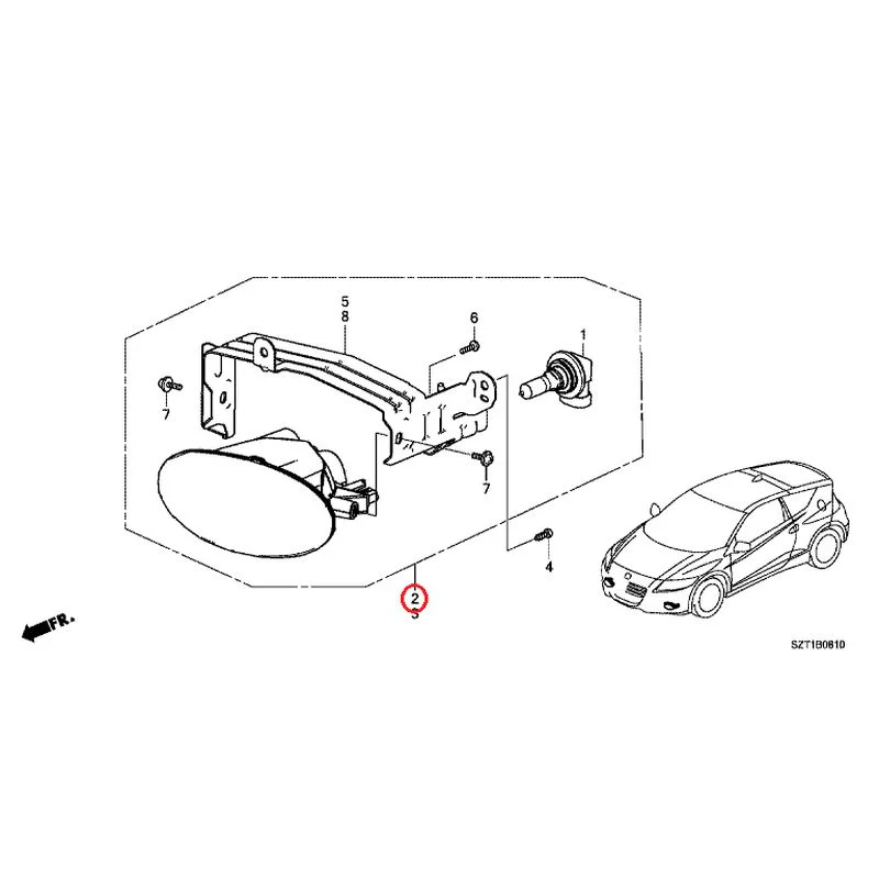 [NEW] JDM HONDA CR-Z ZF1 2012 Fog Lights GENUINE OEM - Image 3