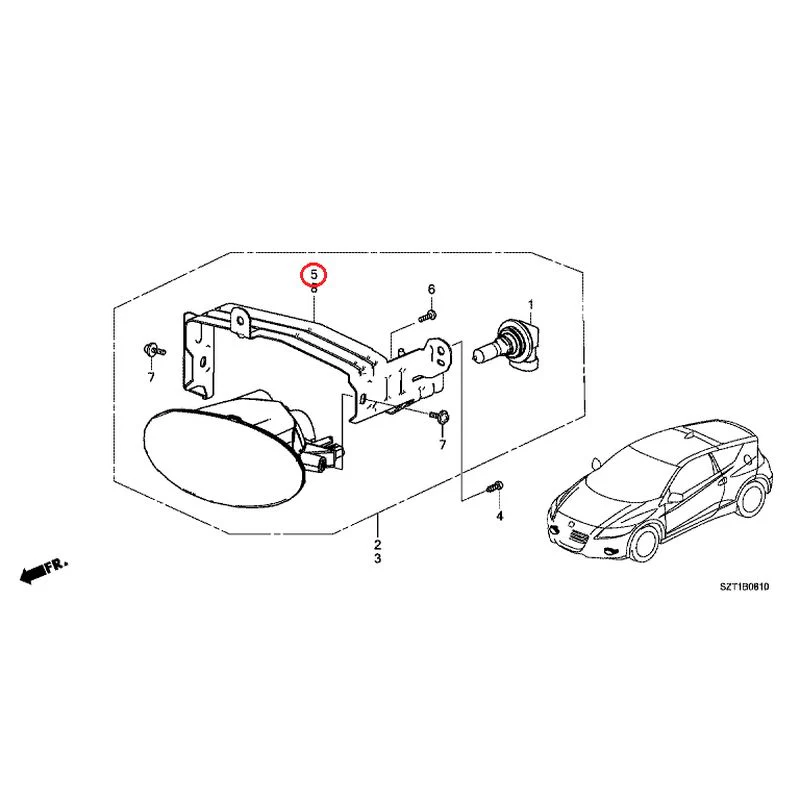 [NEW] JDM HONDA CR-Z ZF1 2012 Fog Lights GENUINE OEM - Image 7