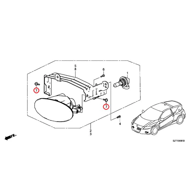 [NEW] JDM HONDA CR-Z ZF1 2012 Fog Lights GENUINE OEM - Image 9