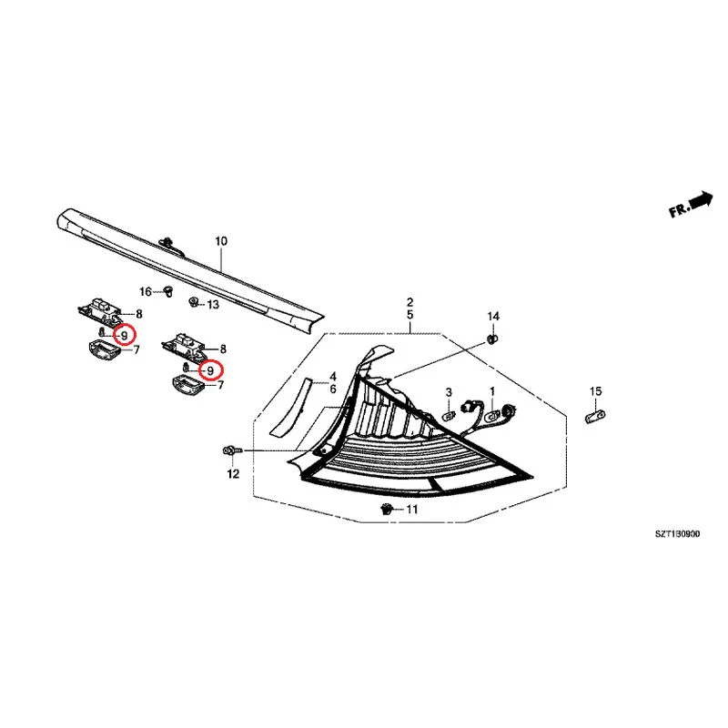 [NEW] JDM HONDA CR-Z ZF1 2012 Tail Lights/License Lights GENUINE OEM - Image 10