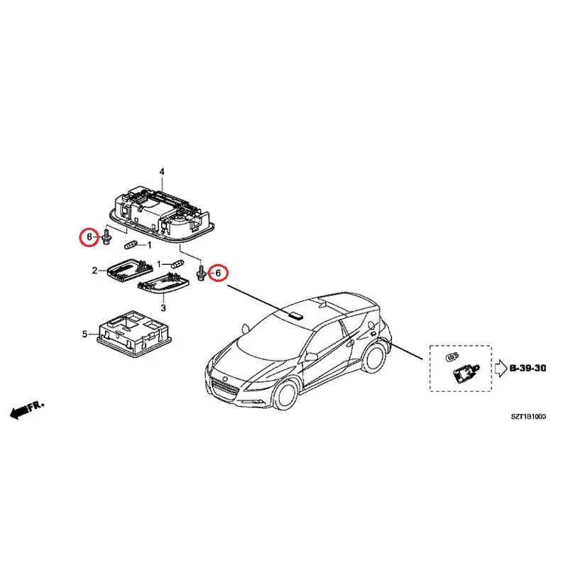 [NEW] JDM HONDA CR-Z ZF1 2012 Interior Lights GENUINE OEM - Image 11