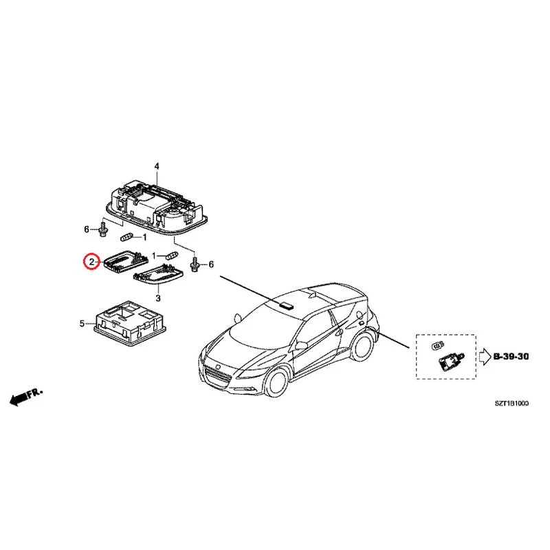 [NEW] JDM HONDA CR-Z ZF1 2012 Interior Lights GENUINE OEM - Image 3