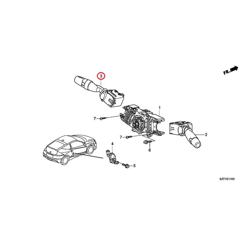 [NEW] JDM HONDA CR-Z ZF1 2012 Combination Switches GENUINE OEM - Image 4