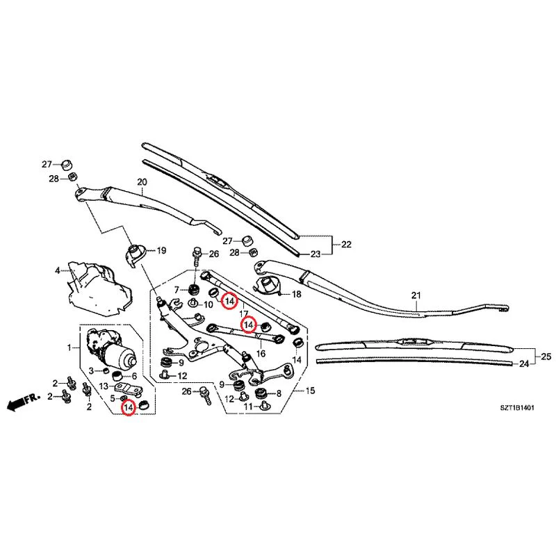 [NEW] JDM HONDA CR-Z ZF1 2012 Front Windshield Wiper GENUINE OEM - Image 15
