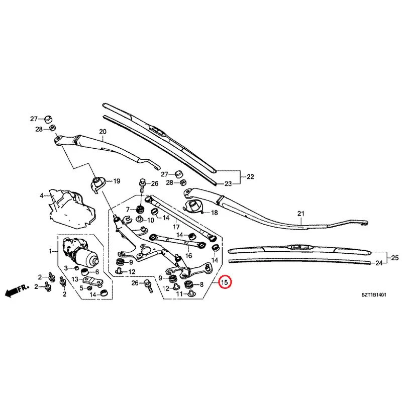[NEW] JDM HONDA CR-Z ZF1 2012 Front Windshield Wiper GENUINE OEM - Image 16