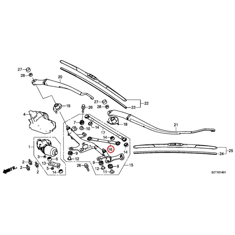 [NEW] JDM HONDA CR-Z ZF1 2012 Front Windshield Wiper GENUINE OEM - Image 17