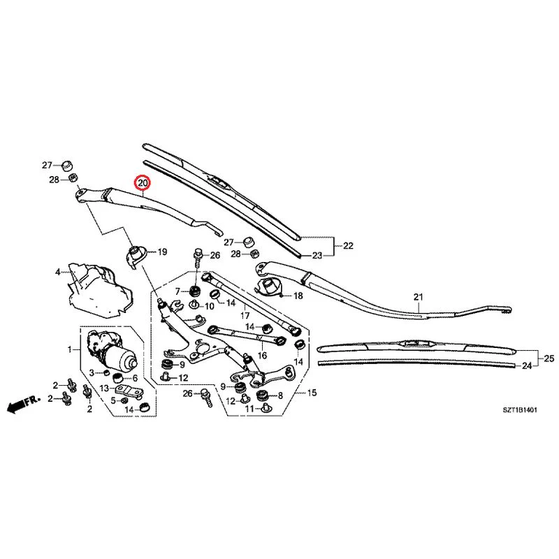 [NEW] JDM HONDA CR-Z ZF1 2012 Front Windshield Wiper GENUINE OEM - Image 21