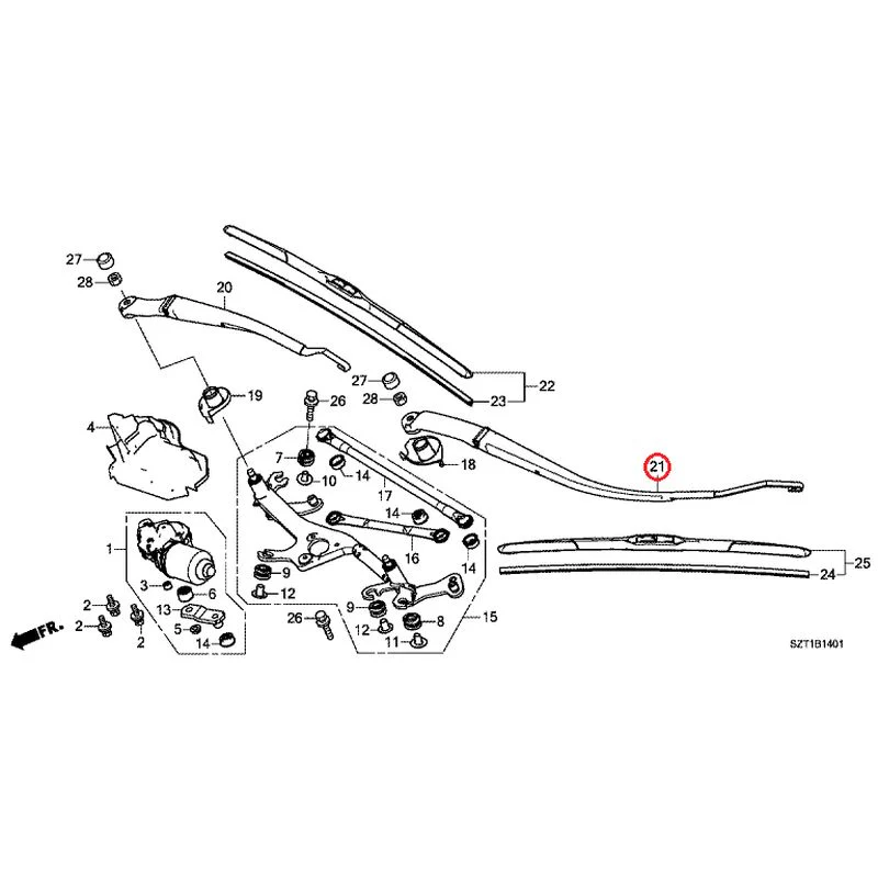 [NEW] JDM HONDA CR-Z ZF1 2012 Front Windshield Wiper GENUINE OEM - Image 22