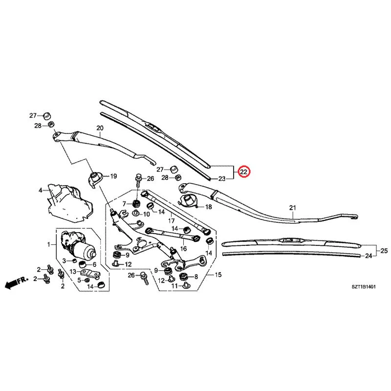 [NEW] JDM HONDA CR-Z ZF1 2012 Front Windshield Wiper GENUINE OEM - Image 23