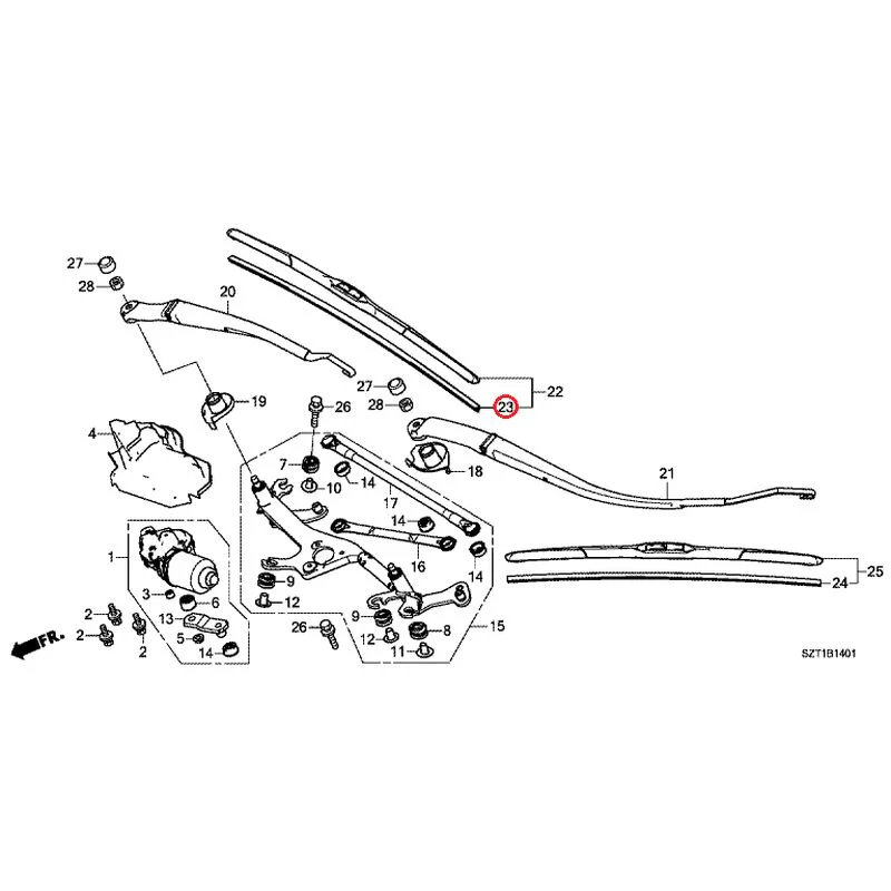 [NEW] JDM HONDA CR-Z ZF1 2012 Front Windshield Wiper GENUINE OEM - Image 25