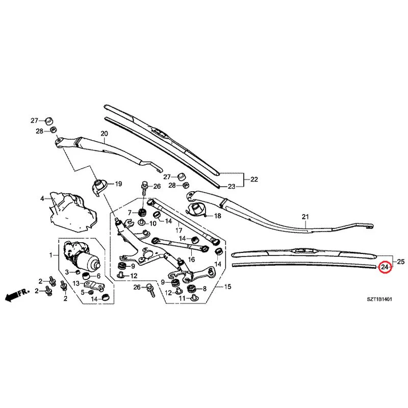 [NEW] JDM HONDA CR-Z ZF1 2012 Front Windshield Wiper GENUINE OEM - Image 26