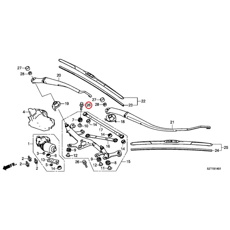 [NEW] JDM HONDA CR-Z ZF1 2012 Front Windshield Wiper GENUINE OEM - Image 28
