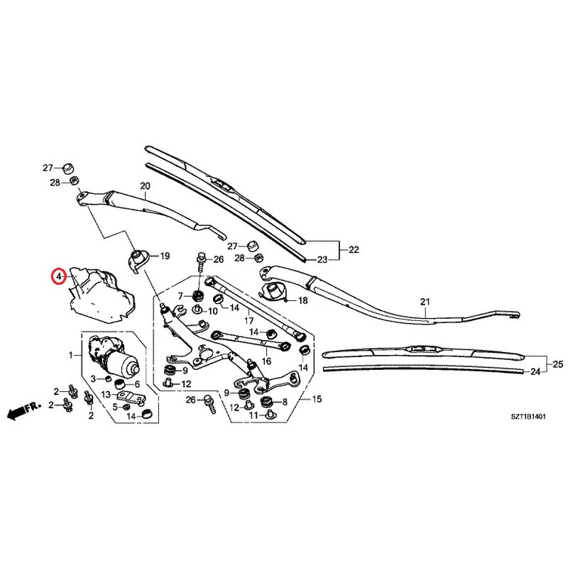[NEW] JDM HONDA CR-Z ZF1 2012 Front Windshield Wiper GENUINE OEM - Image 5
