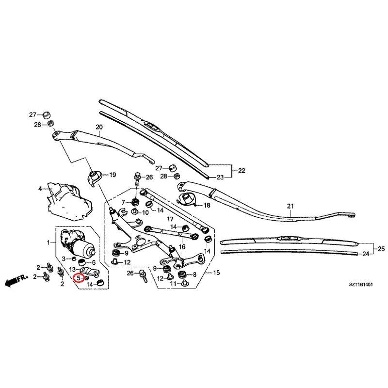[NEW] JDM HONDA CR-Z ZF1 2012 Front Windshield Wiper GENUINE OEM - Image 6