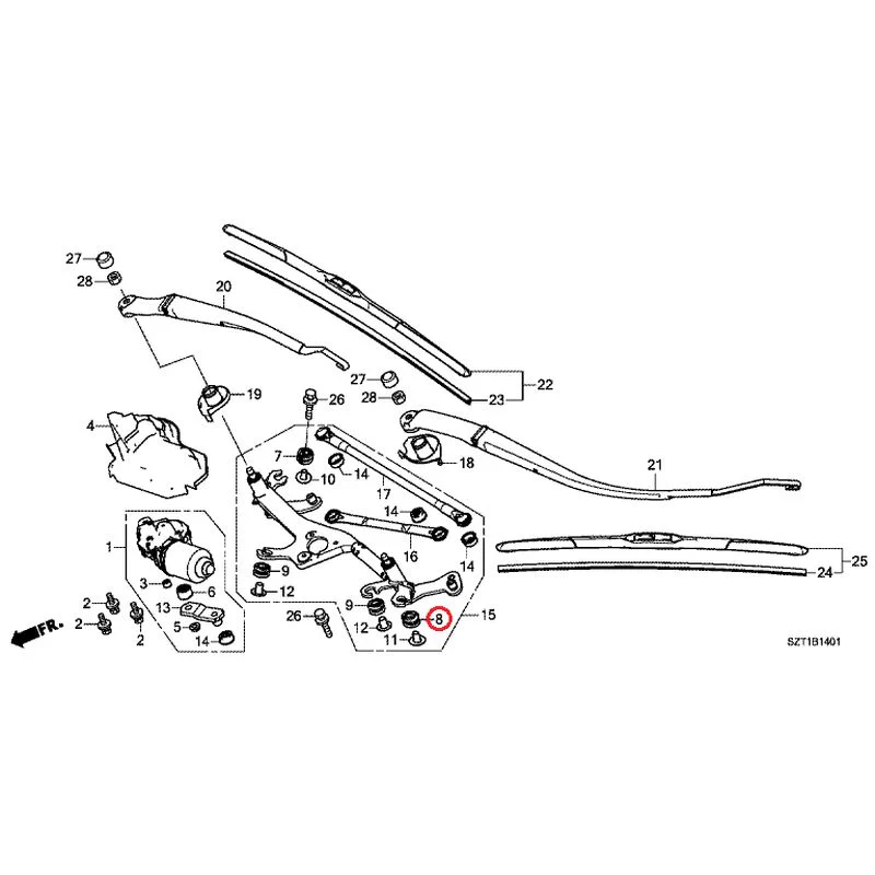 [NEW] JDM HONDA CR-Z ZF1 2012 Front Windshield Wiper GENUINE OEM - Image 9