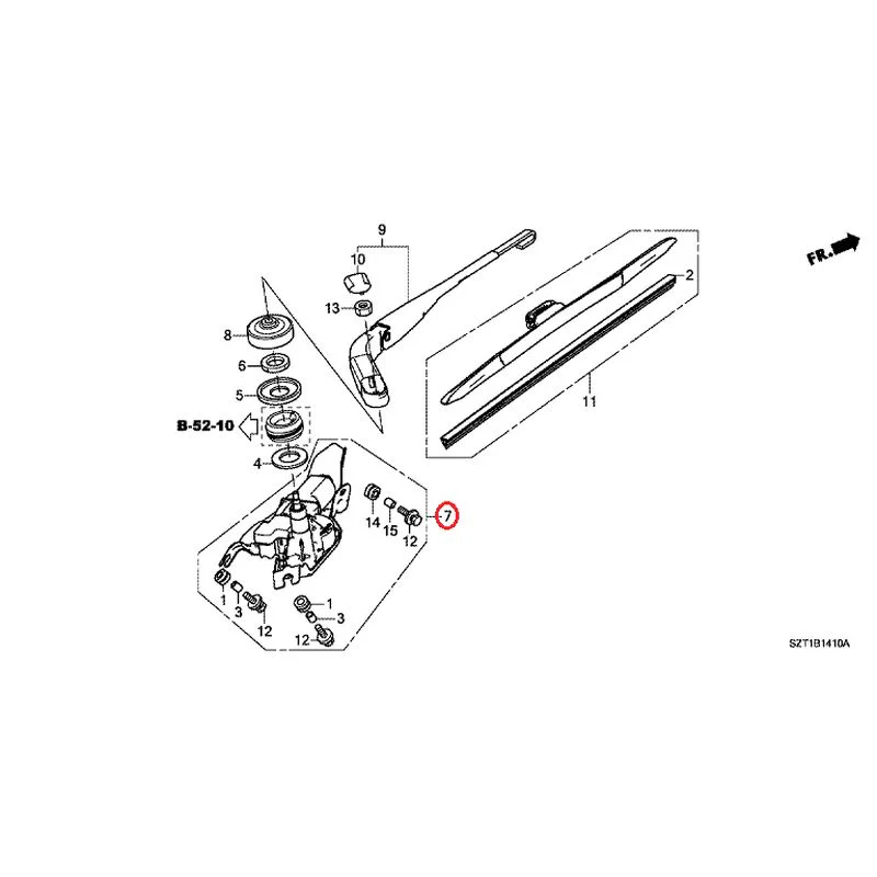 [NEW] JDM HONDA CR-Z ZF1 2012 Rear Windshield Wiper GENUINE OEM - Image 10