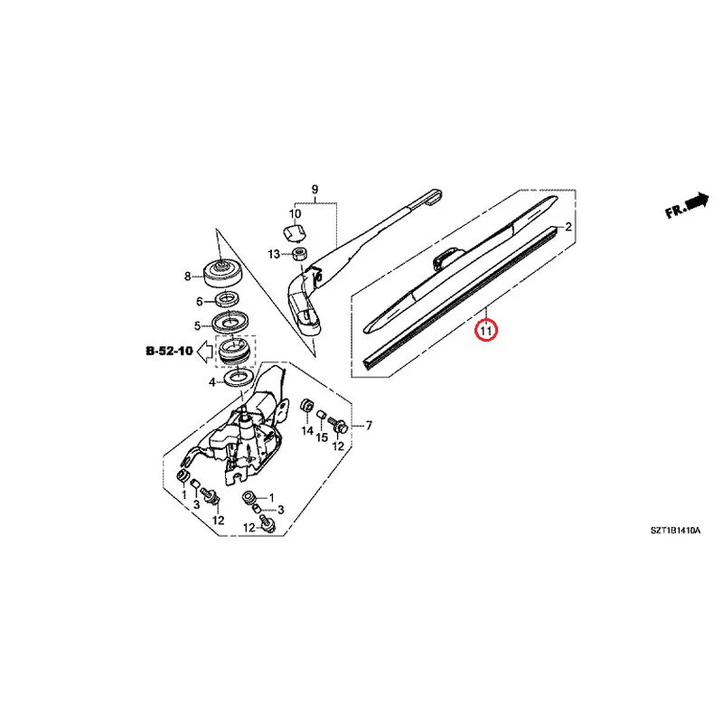 [NEW] JDM HONDA CR-Z ZF1 2012 Rear Windshield Wiper GENUINE OEM - Image 15