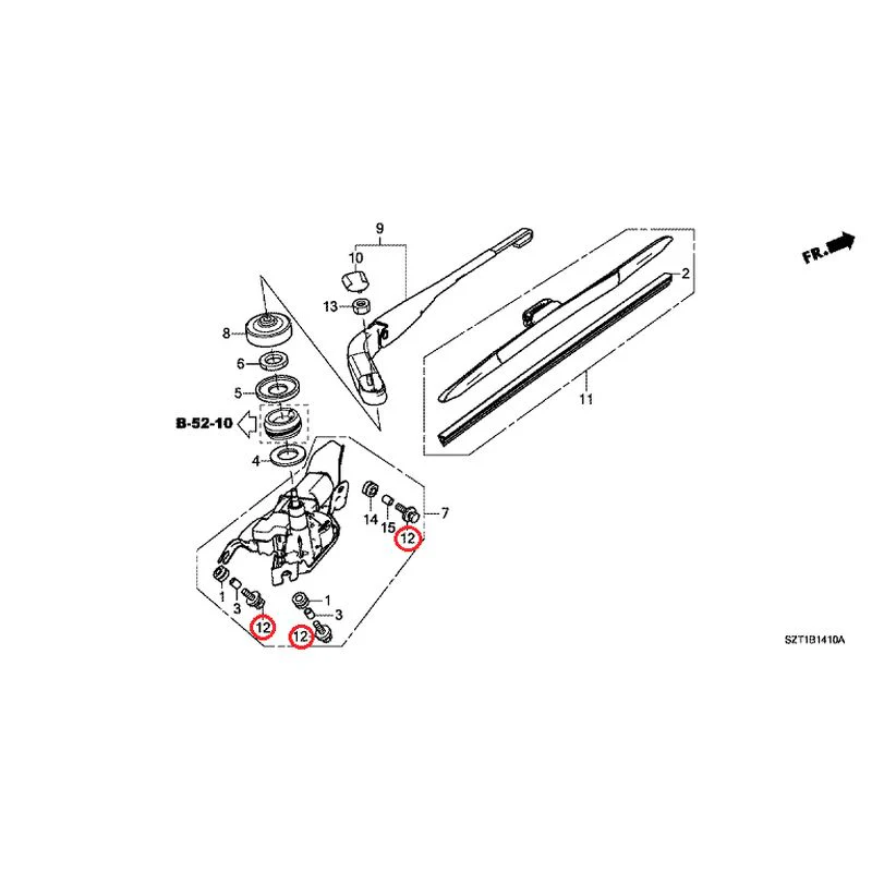 [NEW] JDM HONDA CR-Z ZF1 2012 Rear Windshield Wiper GENUINE OEM - Image 16