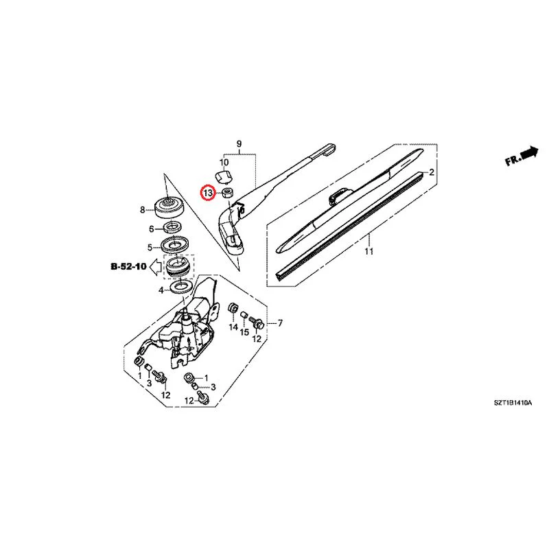 [NEW] JDM HONDA CR-Z ZF1 2012 Rear Windshield Wiper GENUINE OEM - Image 17