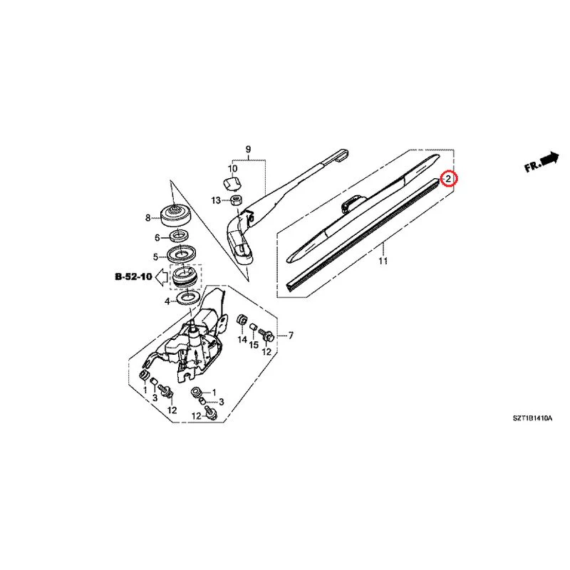[NEW] JDM HONDA CR-Z ZF1 2012 Rear Windshield Wiper GENUINE OEM - Image 3