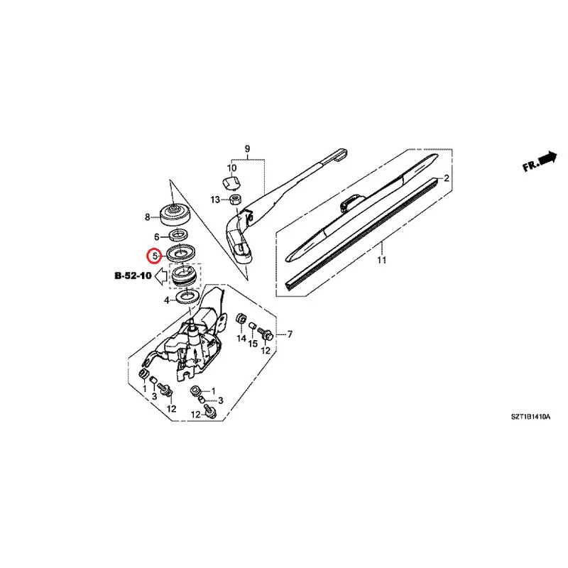 [NEW] JDM HONDA CR-Z ZF1 2012 Rear Windshield Wiper GENUINE OEM - Image 8