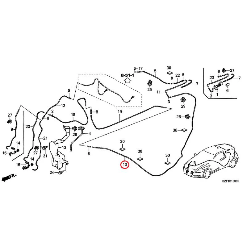 [NEW] JDM HONDA CR-Z ZF1 2012 Windshield Washer GENUINE OEM - Image 10