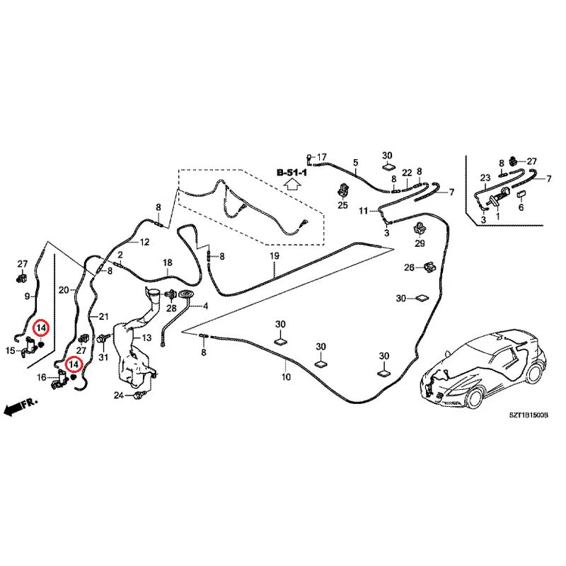 [NEW] JDM HONDA CR-Z ZF1 2012 Windshield Washer GENUINE OEM - Image 15