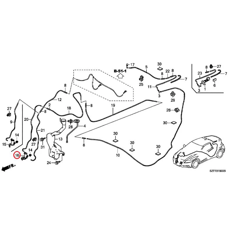 [NEW] JDM HONDA CR-Z ZF1 2012 Windshield Washer GENUINE OEM - Image 16
