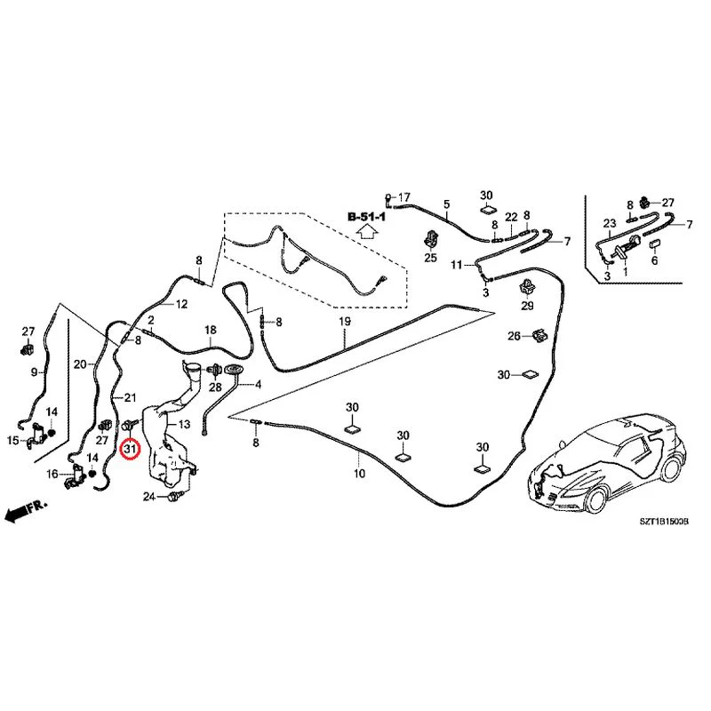 [NEW] JDM HONDA CR-Z ZF1 2012 Windshield Washer GENUINE OEM - Image 40