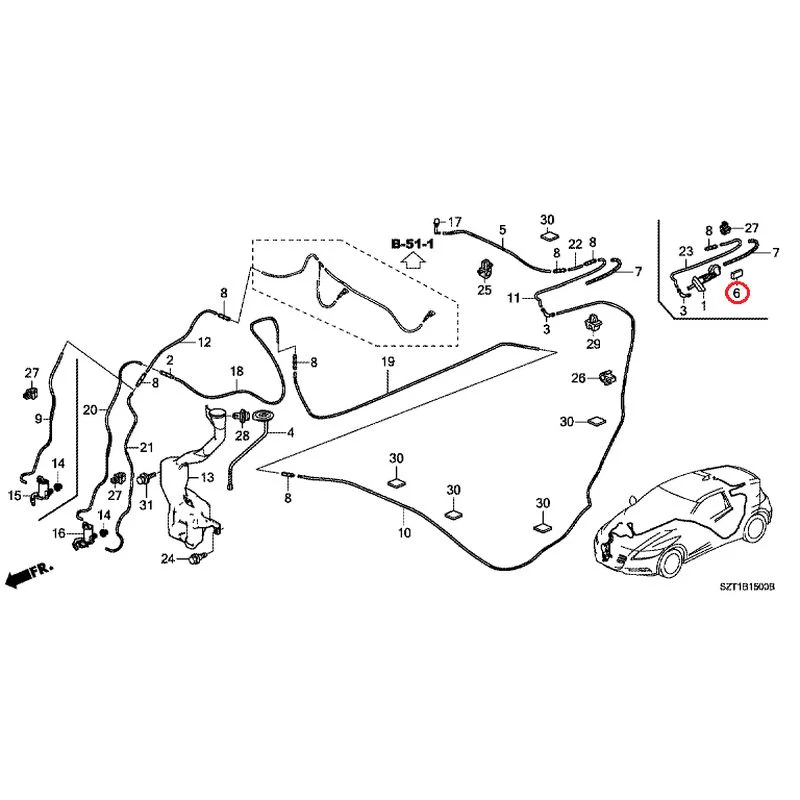 [NEW] JDM HONDA CR-Z ZF1 2012 Windshield Washer GENUINE OEM - Image 7