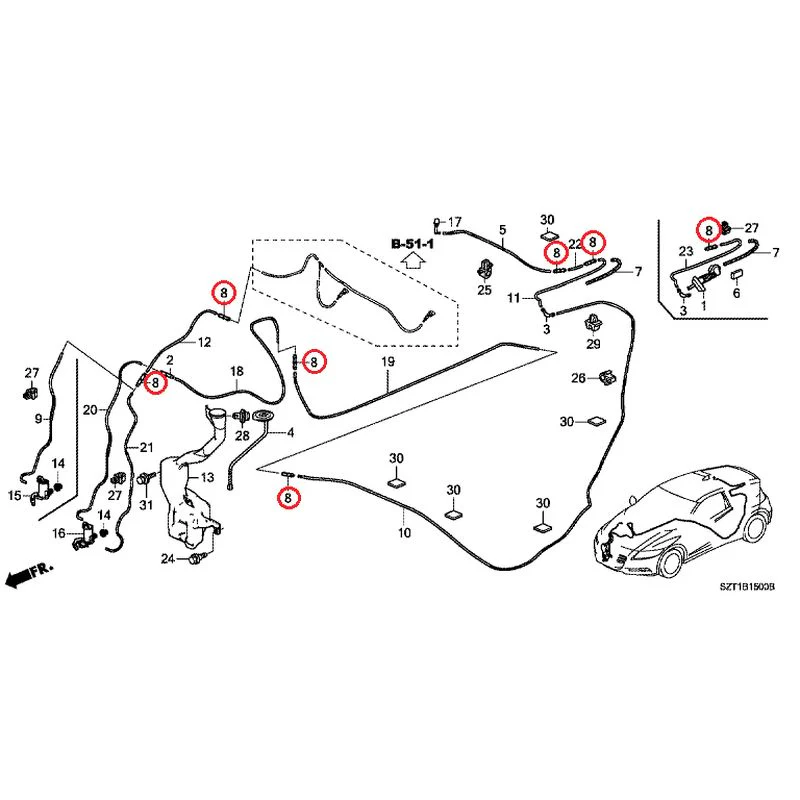[NEW] JDM HONDA CR-Z ZF1 2012 Windshield Washer GENUINE OEM - Image 9